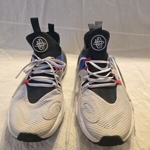 Nike Athletic Shoes - White, Black, Blue, Red Accents